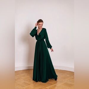 Baltic Born Deep Green Long Sleeve Dress